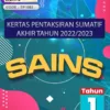 Ujian Akhir Tahun Sains Tahun 1 2023 Sumatif