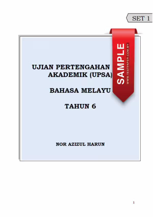 Soalan Ujian UPSA Bahasa Melayu Tahun 6 2023