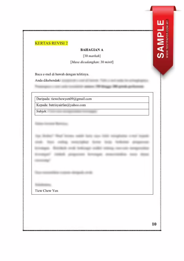 Soalan Ulangkaji BM Kertas 1 Bahagian A dan B SPM 2023