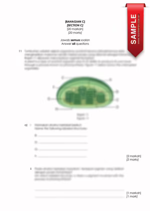 Soalan Percubaan SPM Biologi 2023-2024